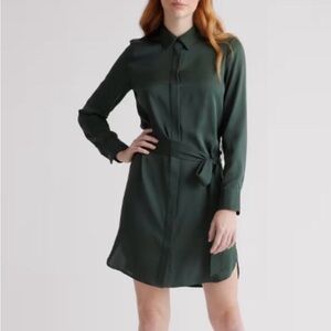 NWT Quince Forest Green Long Sleeve Dress